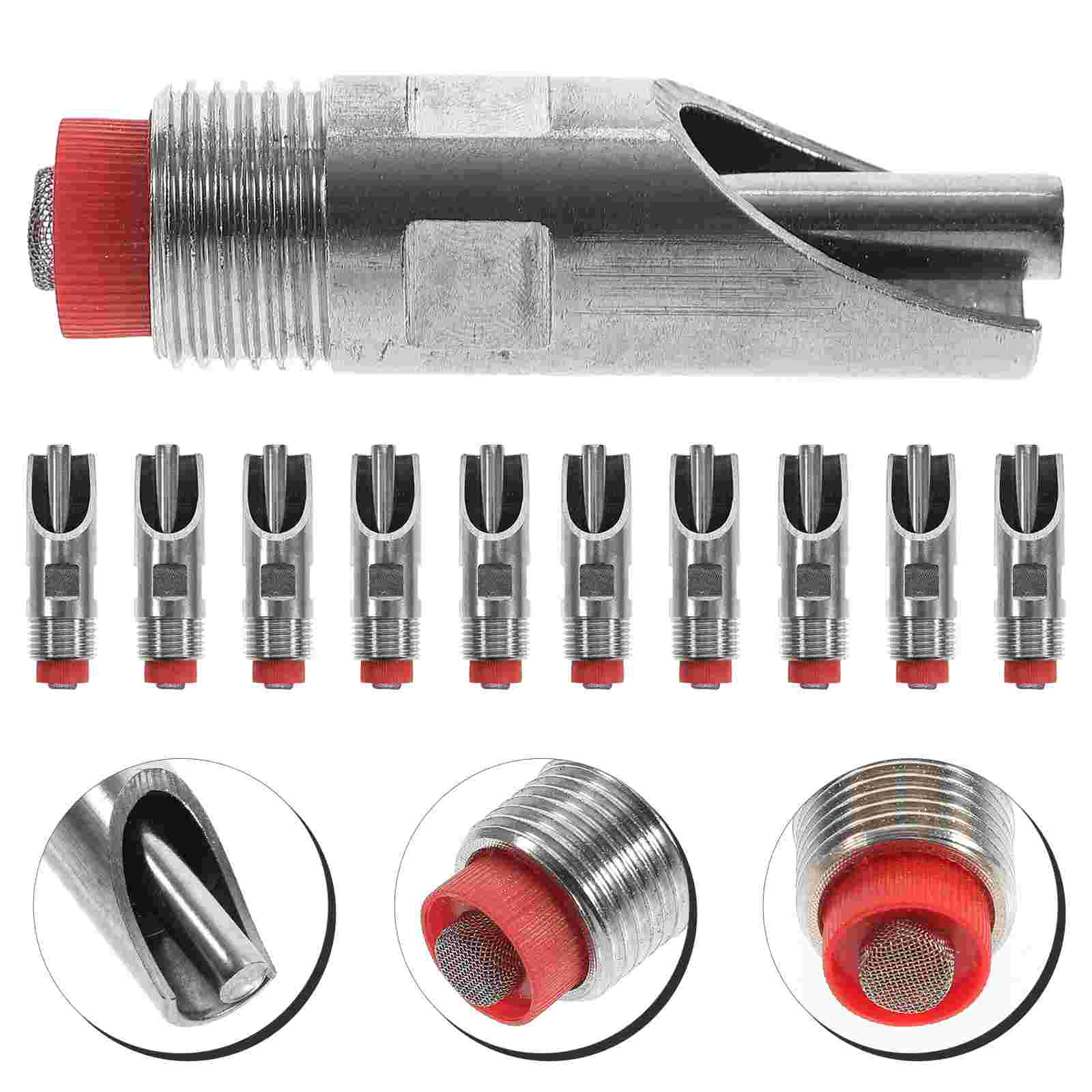 10 Pcs Pig Waterer Chick Kit Coop Piglets Feeding Tools Metal Livestock Supplies