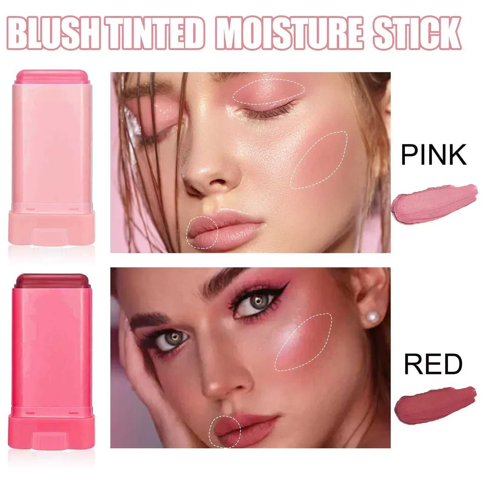 Silky Matte l B Cream Red Pink Natural Hydrating Lip Waterproof Lasting Cheek B Cream Stick Apply B for MakeupXJ241225