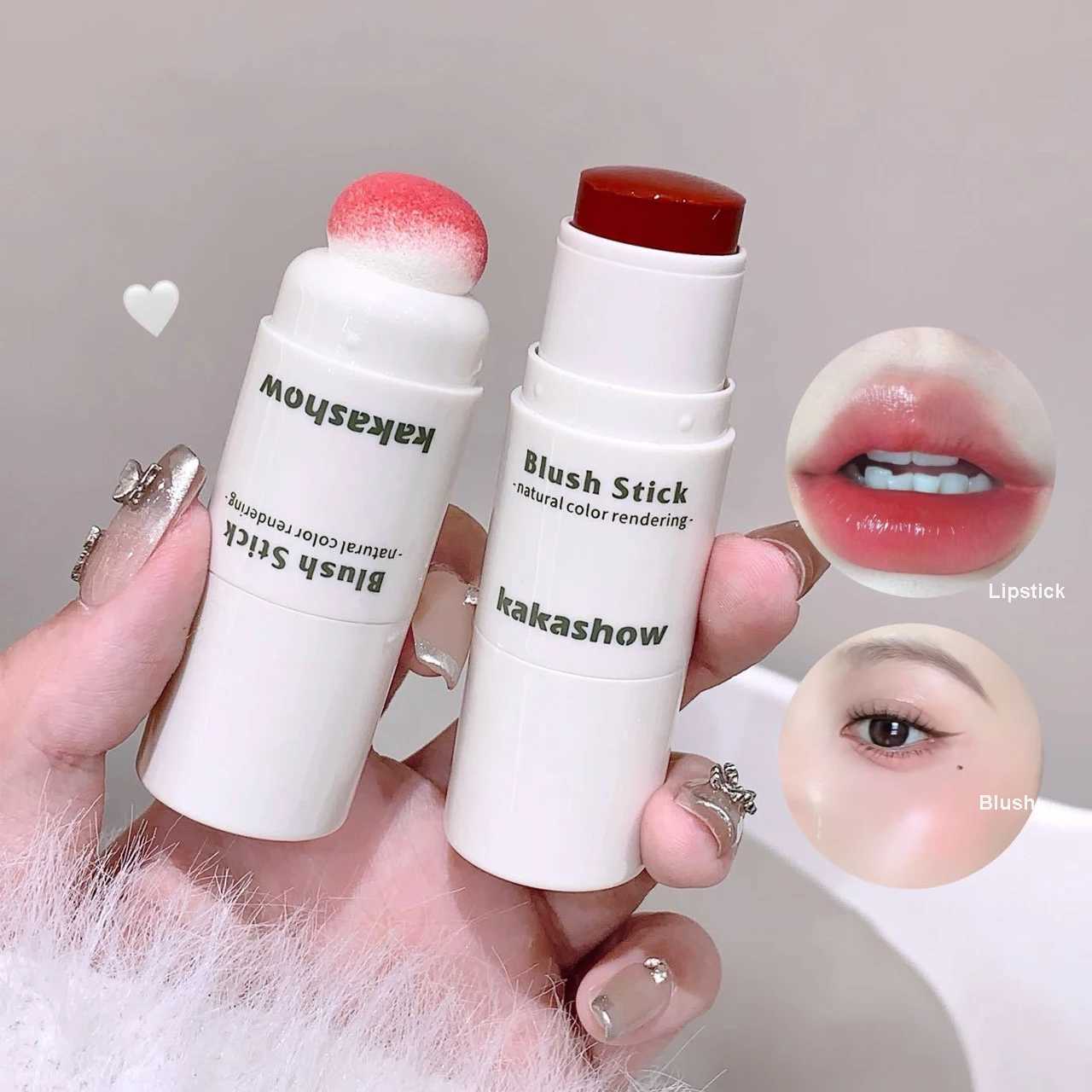 2 in1 Monochrome Ber Cheek Lip Tinted Durable Matte Natural Rouge Powder Ber Stick Cream Matte Contour Makeup CosmeticesXJ241225