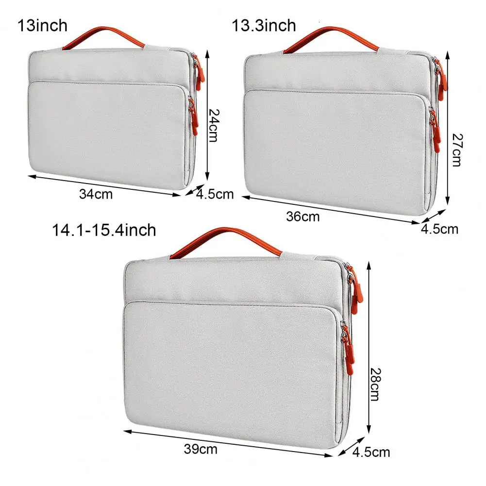 Universal Laptop Handbag 13/13 3/14 1 15 4 Inches Notebook Sleeve for Macbook Double Zipper Computer Carrying Bag Briefcase 241225
