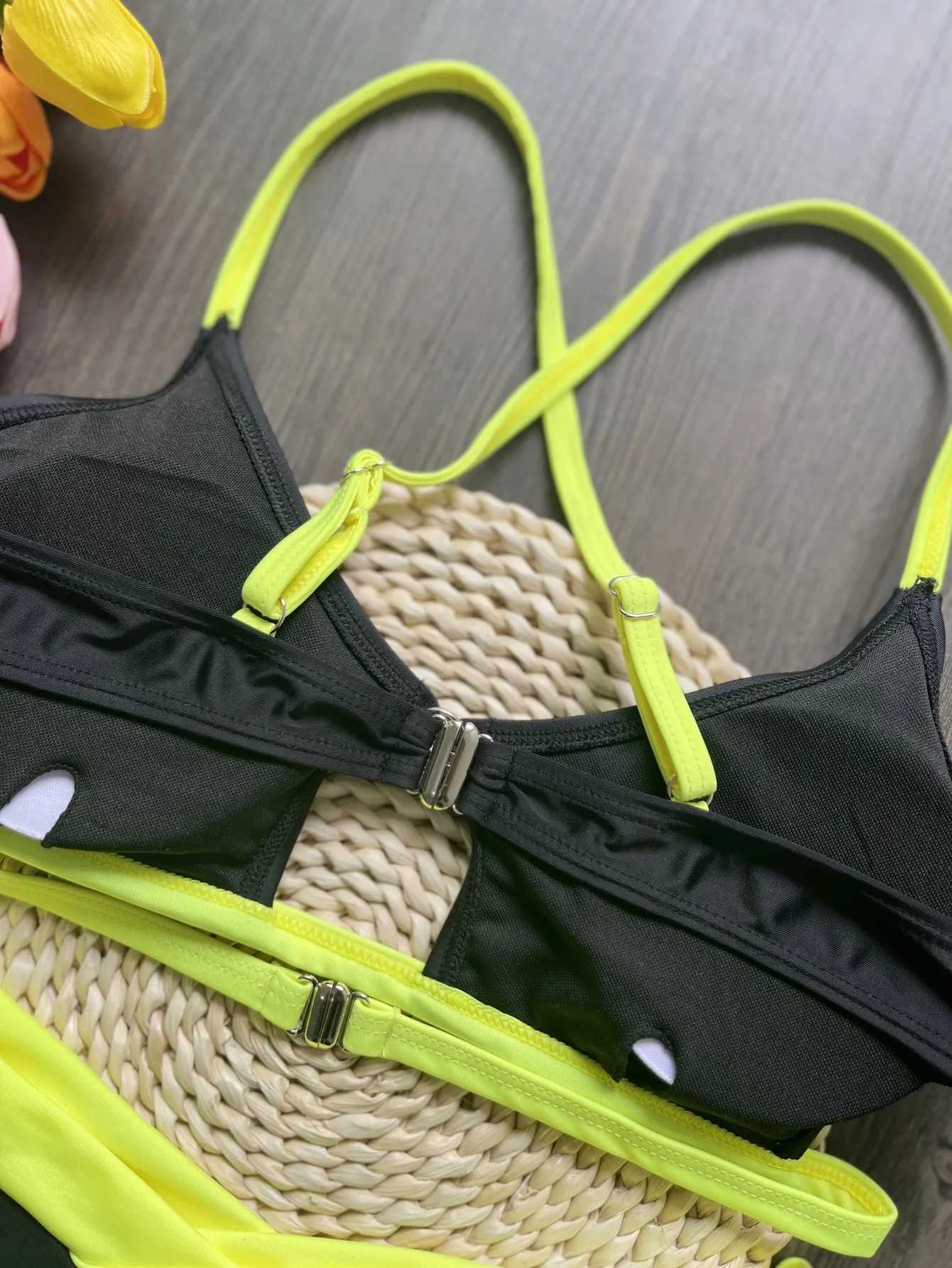 RUOTONSEPT sexy solid splicing bikini set womens swimsuit two-piece triangular thong swimsuit Brazilian Biquinis swimsuitW241225