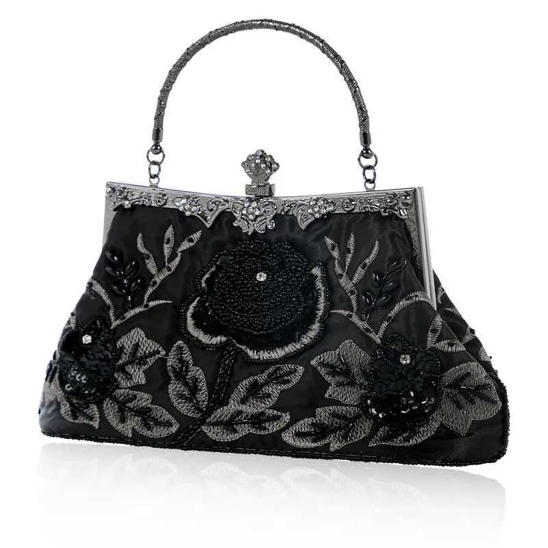 Bead Embroidery Evening Dia Shell Womens Small Day Party Dinner Bag Wedding Pearl Handbag Z241225