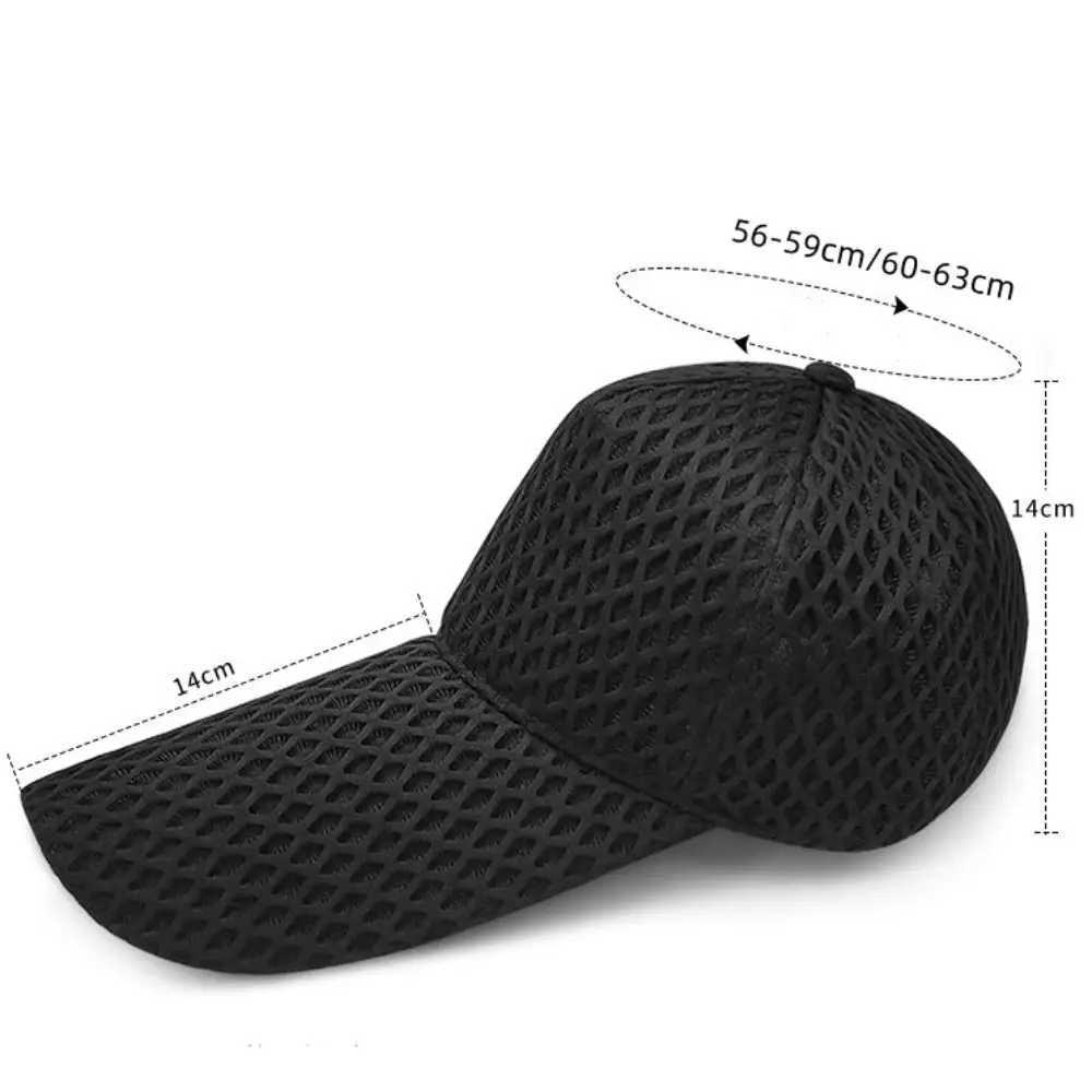 Big Head Outdoor Fishing 14cm Long Peak Large Size Sun Hat Extra Large Truck Hat Plus Size Mesh Baseball Hat 55-60cm 60-65cm W241225