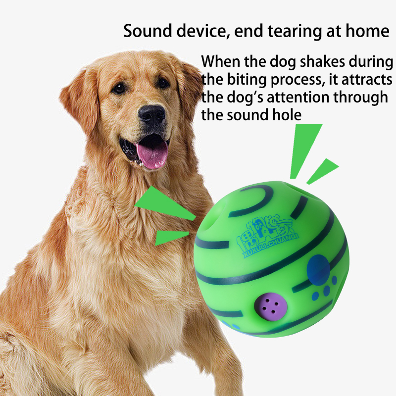 Interactive Doggy Barking Squeaker Ball - Fun Pet Plaything