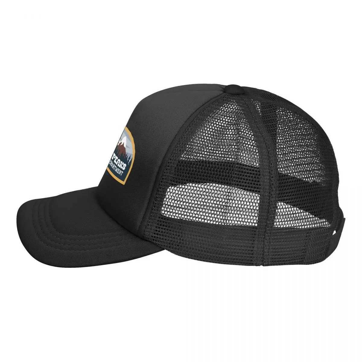 HillBilly CMK124 Twin Peaks Sheriffs Department Net Baseball Hat Neutral Sport Adjustable Snapshot Sun Hat Summer Truck Hat W241225