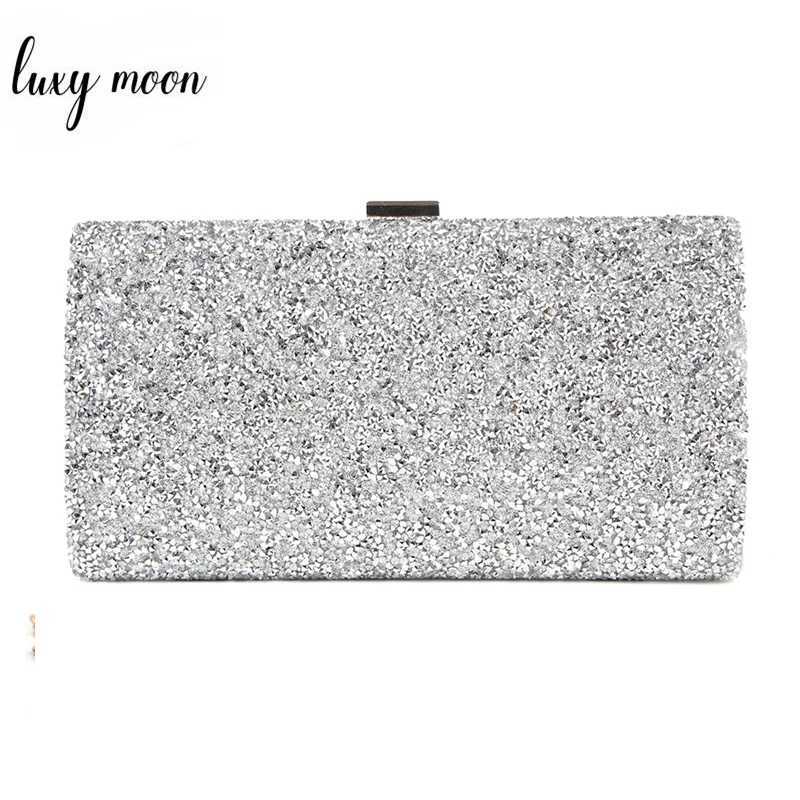 High Quality Womens Evening Bag Womens Diamond Water Diamond Clutch Crystal Day Clutch Wallet Wedding Wallet Party Black/Gold/Silver T241225
