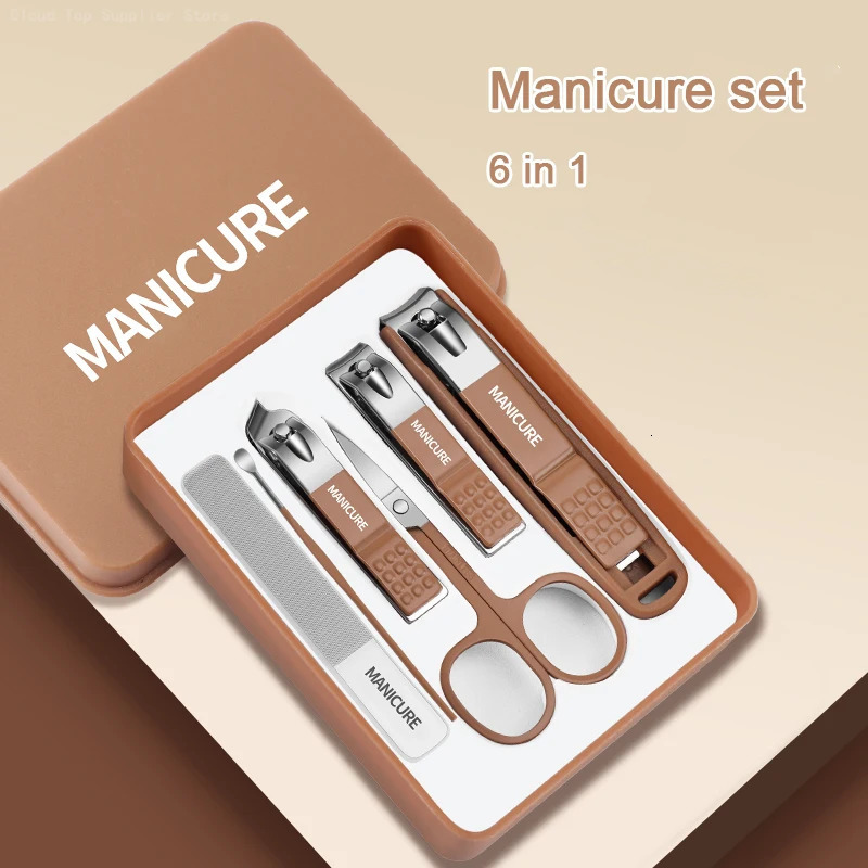 5/6 pcs Nail Clipper Set HighGrade Household Nail Clippers Men Women Universal Pedicure Tools Simple Portable EDC Nail Tools 241225