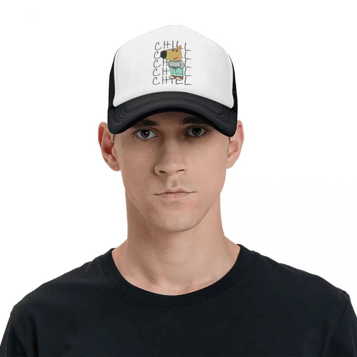 Just a calm guy fun coin meme baseball cap mesh cap washable toe cap for adults W241225