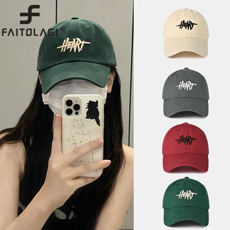 Embroidered letter baseball cap solid color foot cap suitable for men and women adjustable outdoor sunlight cotton casual snap cap W241225