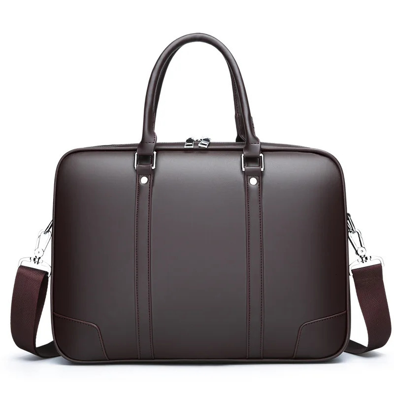 Fashion Leather Business Mens Briefcase Male Shoulder Bag Men Messenger Handbag Laptop Computer Bag 241225