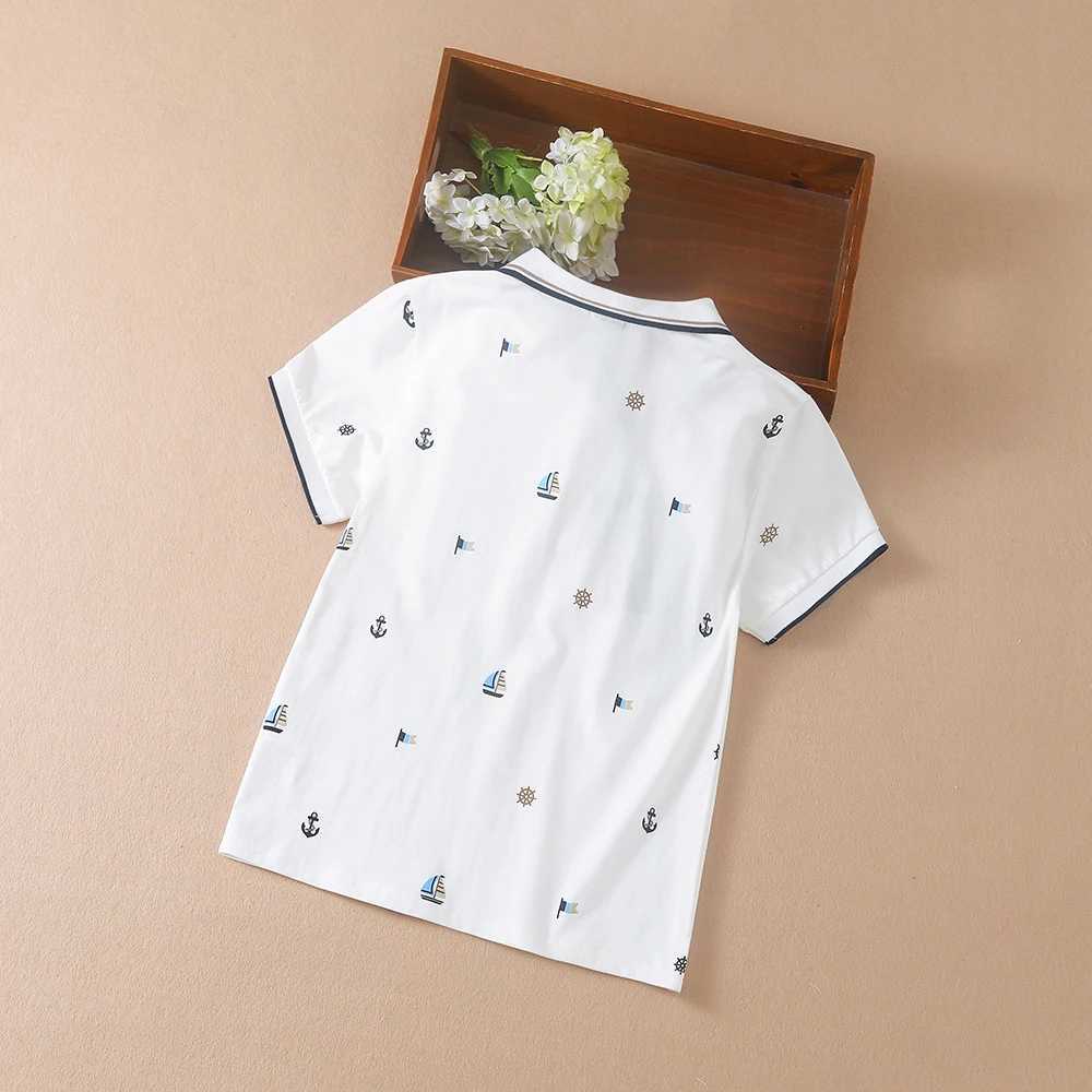 Boys Shirts 2024 New Summer Top Polo Shirt High-quali Kids Clothes Short Sleeve Cotton Tee for ChildrenXJ241225