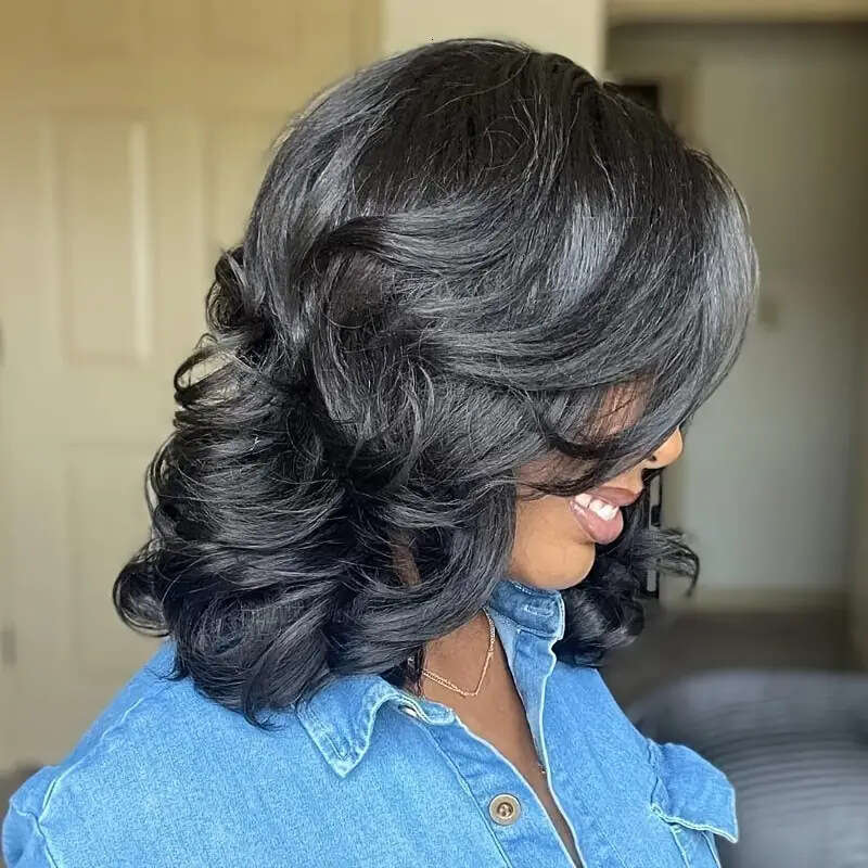 Hot Selling Lace Wig Women's Short Curly Hair Explosion Black Universal Natural Full Head Cover Kq1 Kq1