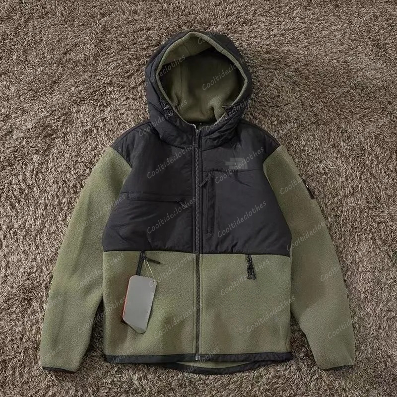 Winter Men Jacket Designer Polar Fleece Hooded Jacket Leisure Thickened Collar Cotton Cardigan Fashion Outdoor Sport Windbreaker Warm Coat Top