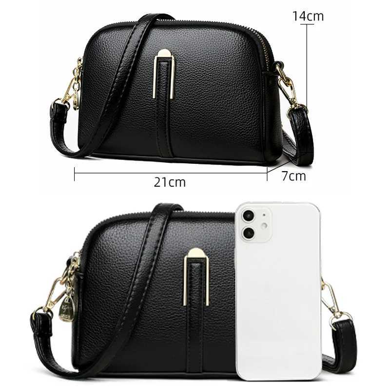 2024 New Fi Solid Color Womens Crossbody Bag Authentic Soft Leather Women Shoulder Bags Luxury Female Handbag Wallet SacXJ241225