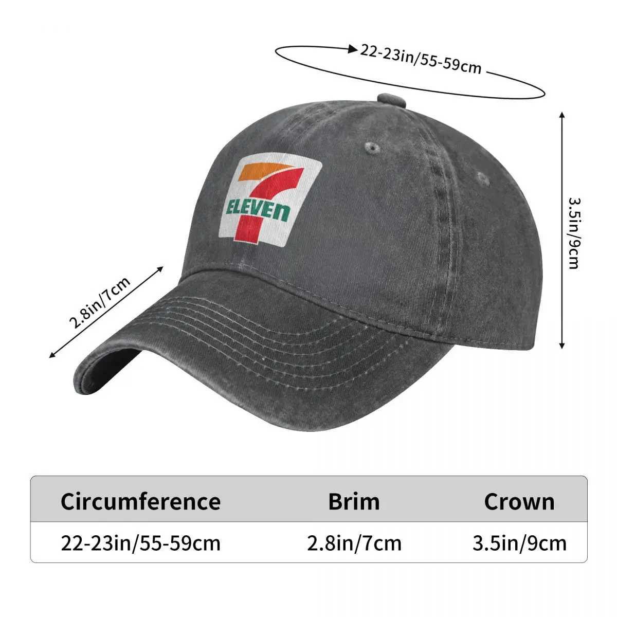 Summer Cap Sun Visor Eleven Hip Hop Caps Casual Hat Seven Eleven Cowboy Hat Peaked Hats W241225