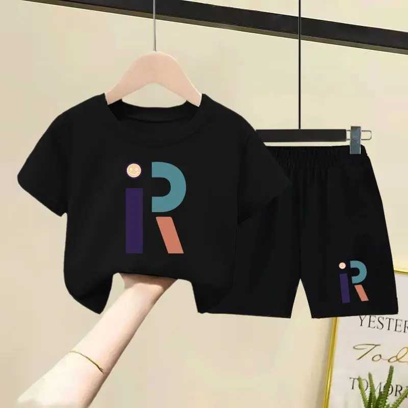 Clothing Sets Summer Kid Girl Clothes Set Chidlren Boy Letter Printed T-shirts and Shorts 2 Pieces Set Baby Casual Top Bottom OutfitsY241225CYPU