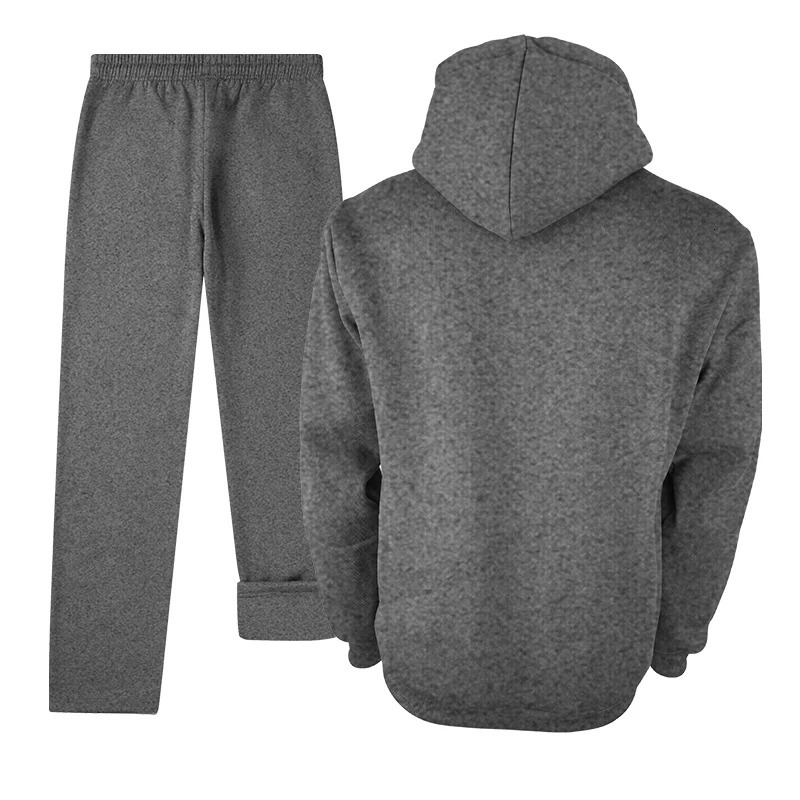 Tracksuit for Men 2 Pieces Fleece Hooded Outfit casual Sweatsuit Set Jogger Suit Outdoor Sportswear 241224