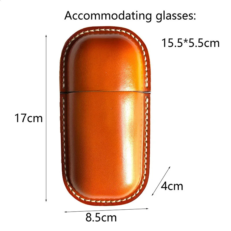 Vintage Sun Glasses Box with Hook Leather Eyewear Accessories Protect Case Portable Storage Glasses Holder Eye Glass Organizer 241224