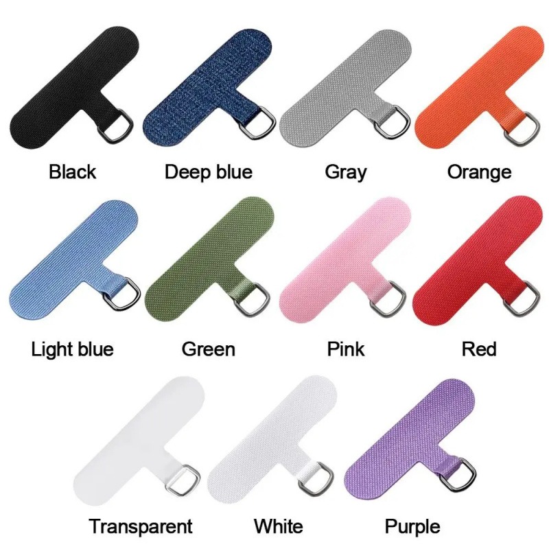 Customization LOGO Detachable Phone Hanging Cord Strap Nylon Patch Tether Pad Mobile Phone Anti-lost Lanyard Card Gasket Replacement