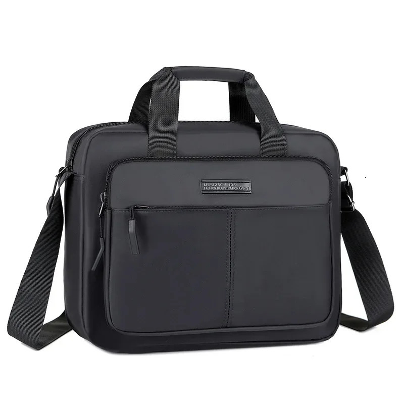 Mens Large-capacity Horizontal Shoulder Bag Messenger Bag Briefcase Multifunctional Simple A4 Book Handbag Business Bag 241225