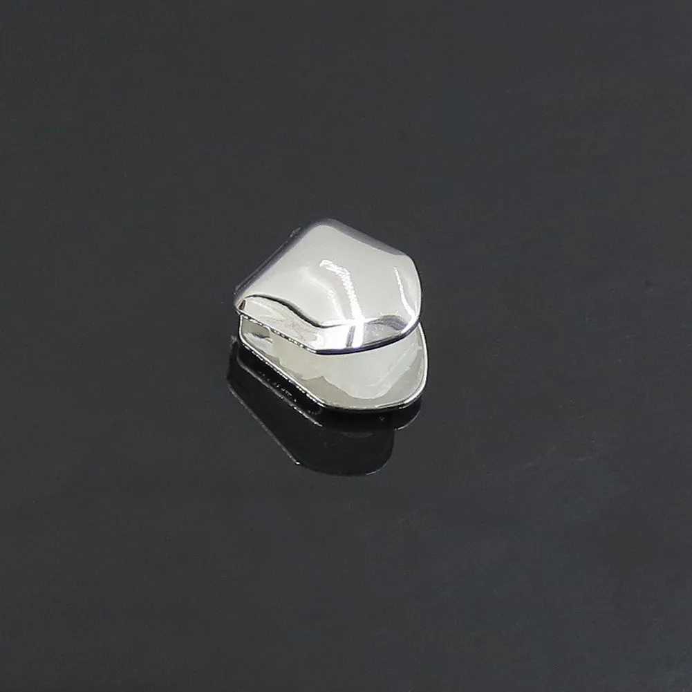 Simple Teeth Grillz Gold/Silver Plated HipHop Single Tooth Grillz Top/Bottom Dental Grill Teeth Cs Men Women Halloween CosplayXJ241225