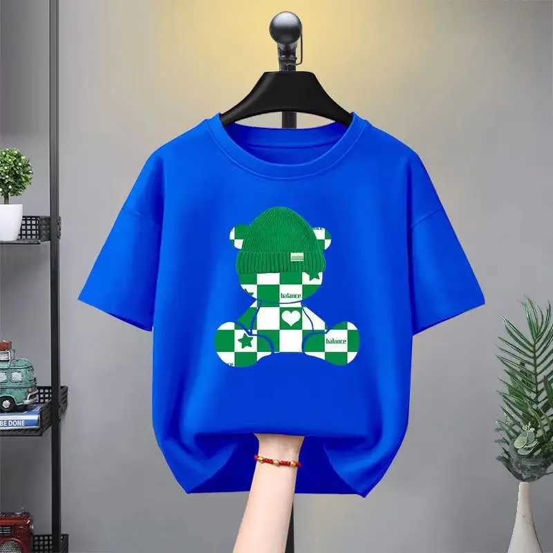 Clothing Sets Summer boys clothing set childrens girls cartoon bear print T-shirt and shorts 2-piece set childrens casual topY241225ZTWW