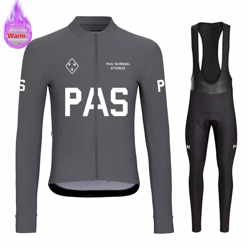 Pns team Ropa Ciclismo warm 2025 winter wool bicycle clothing mens jersey set outdoor cycling MTB bib pants set 241224
