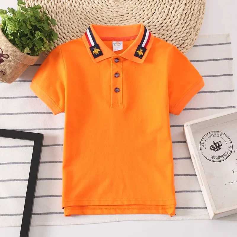 Baby Boys Summer Polo Shirt Cotton Breathable Childrens Clothes Kids Turn-down Collar Striped Tee Boys Short Sleeves Shirt TopsXJ241225