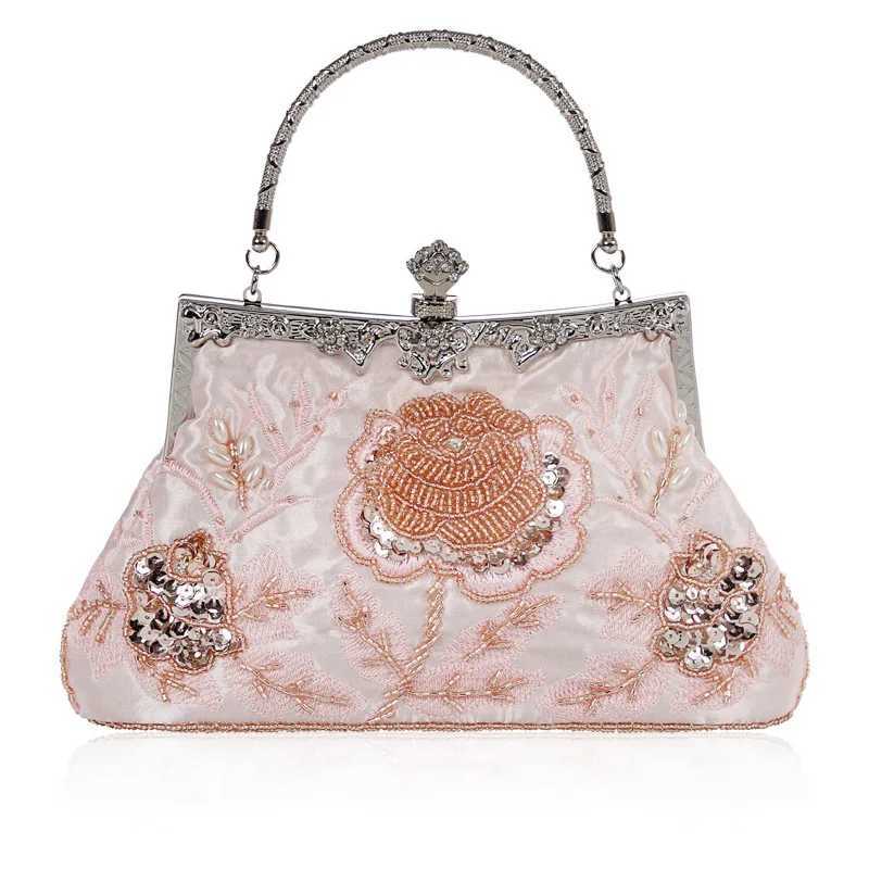 Bead Embroidery Evening Dia Shell Womens Small Day Party Dinner Bag Wedding Pearl Handbag Z241225