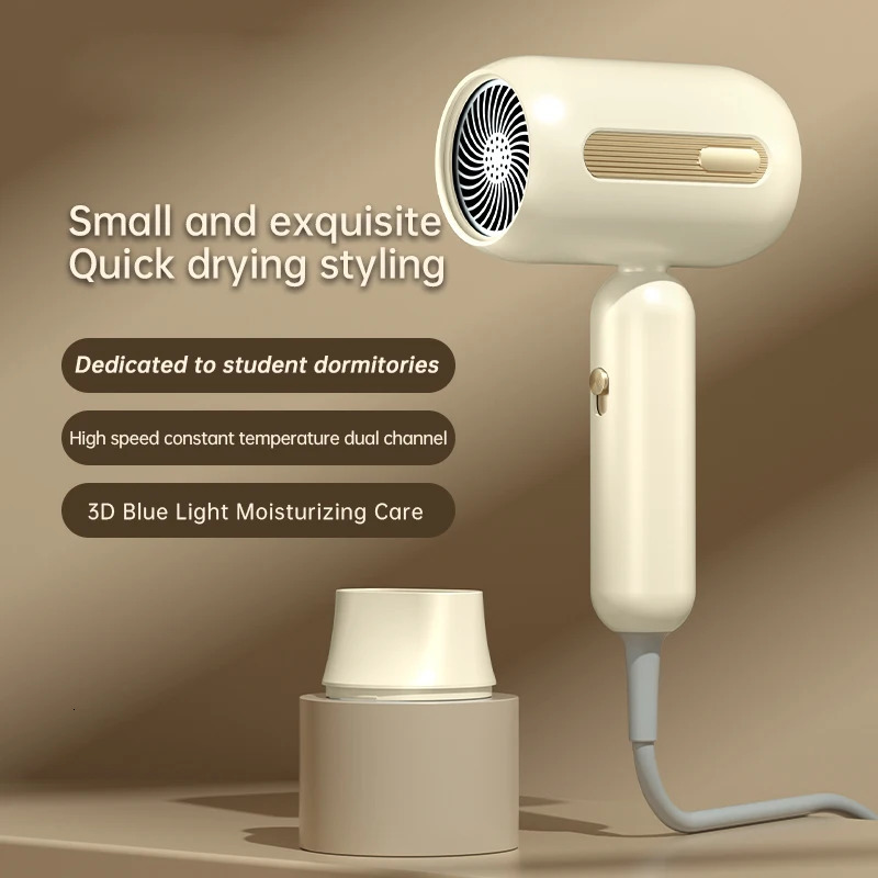 High Quality Negative Ion Household Hair Dryer Professional Dryer Powerful Hairdryer Travel Homeuse Cold Wind Blow Dryer 241225
