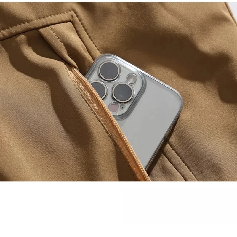Turtleneck Preppy Style Zipper Lantern Long Sleeve Coats Jackets Solid Color Pocket Mens Clothing Casual Loose Vintage Tops 241225