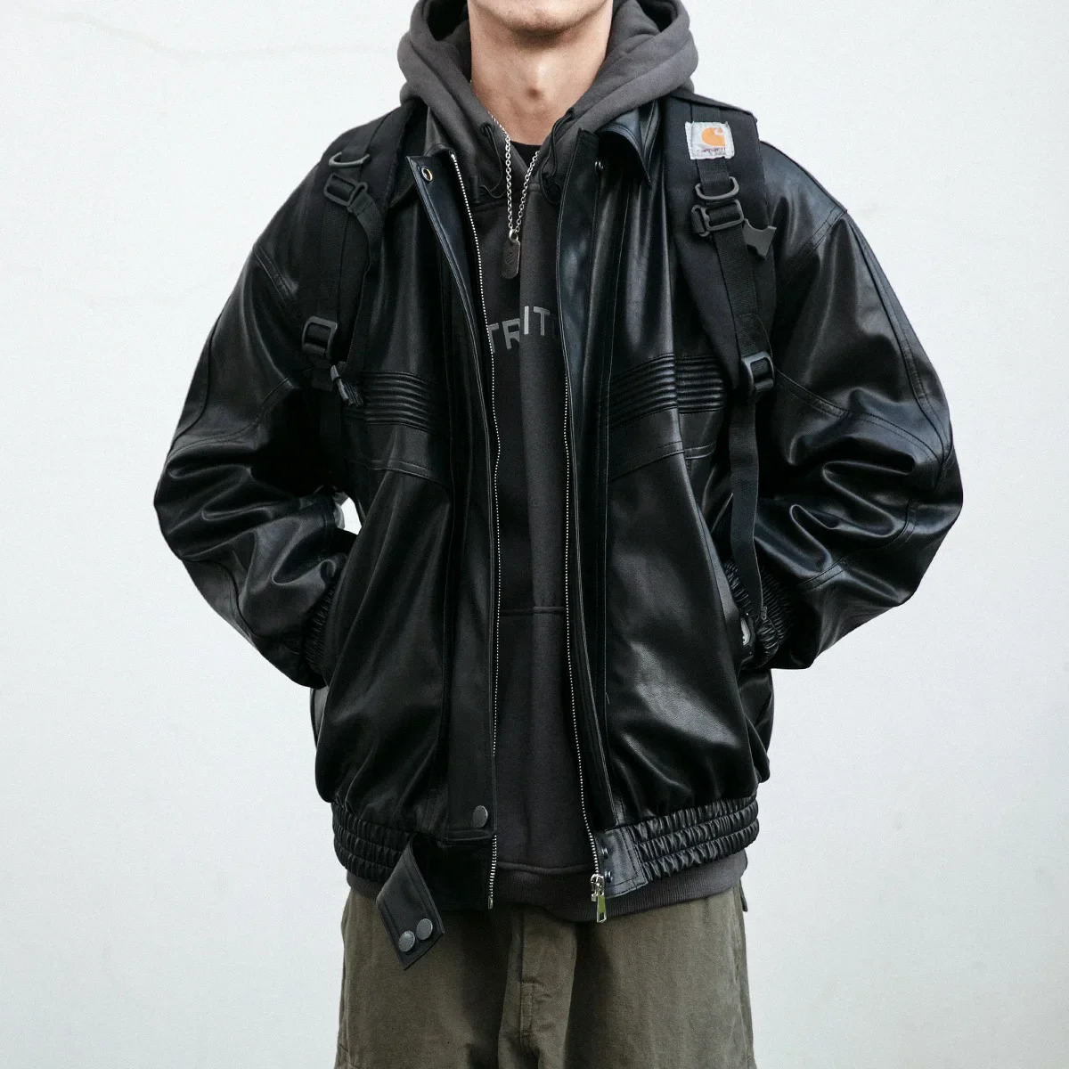 Vintage Baseball Cap American Style Loose Fitting Aviation Pilot Jacket For Men AutumnWinter Casual Streetwear Racing Uniform 241225