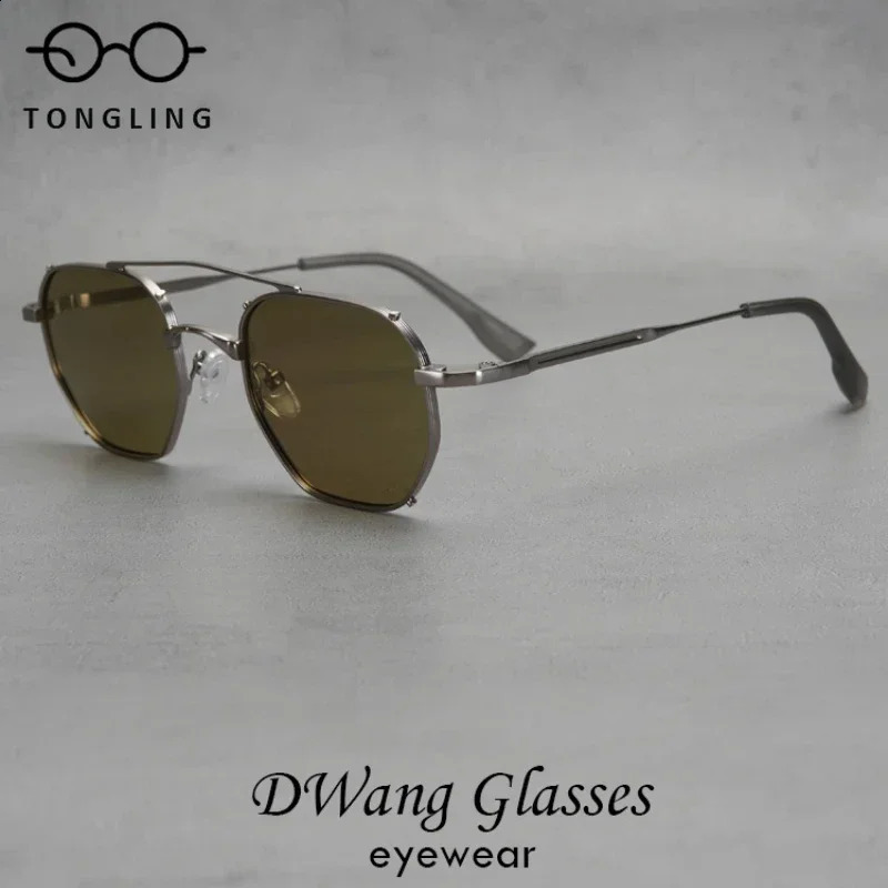 Men Steam Metal Fine Edge Polarized Sunglasses Fashion Personality Retro Women Futuristic Car Driving Travel UV400 Sun Glasses 241224