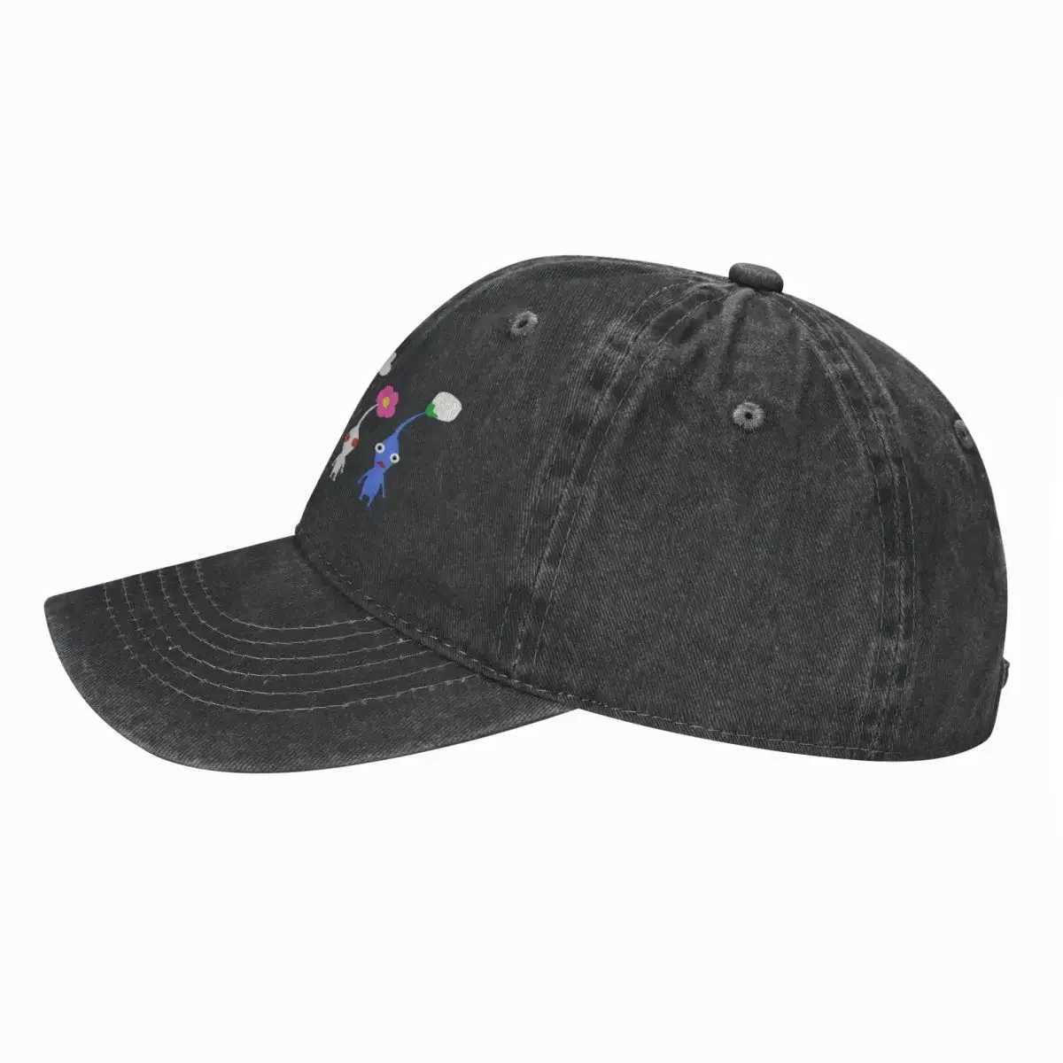 Cute pattern blue dad hat Pikmin game cowboy hat pea hat female sun hat family snapshot hat W241225