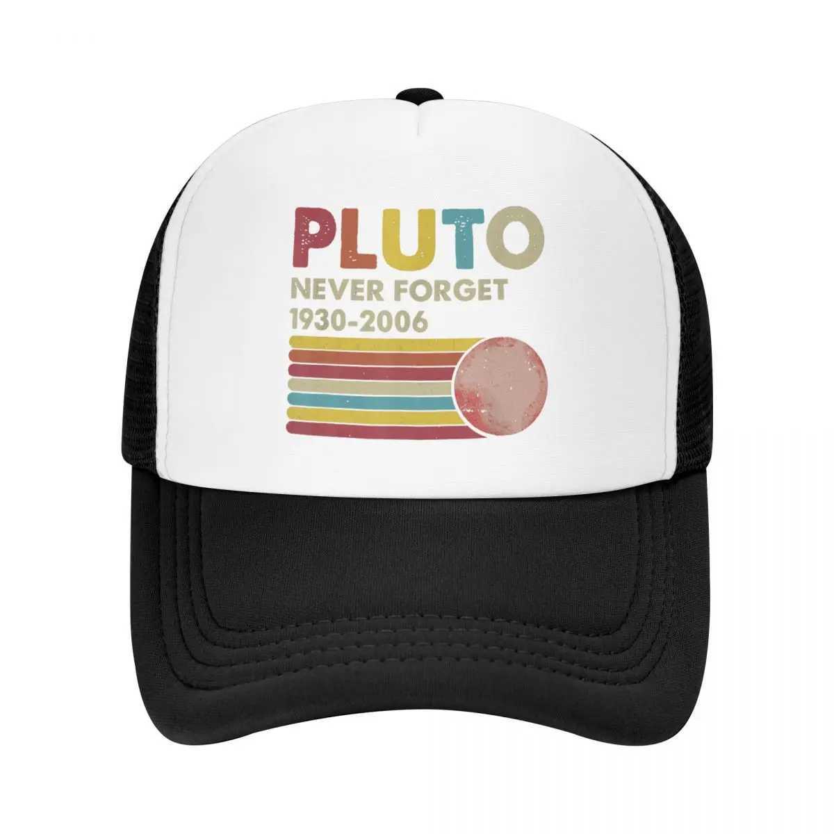 Pluto Never Forget 1930-2006 Retro Baseball Hat Mesh Hat High Quality Peaked Mens Hat W241225