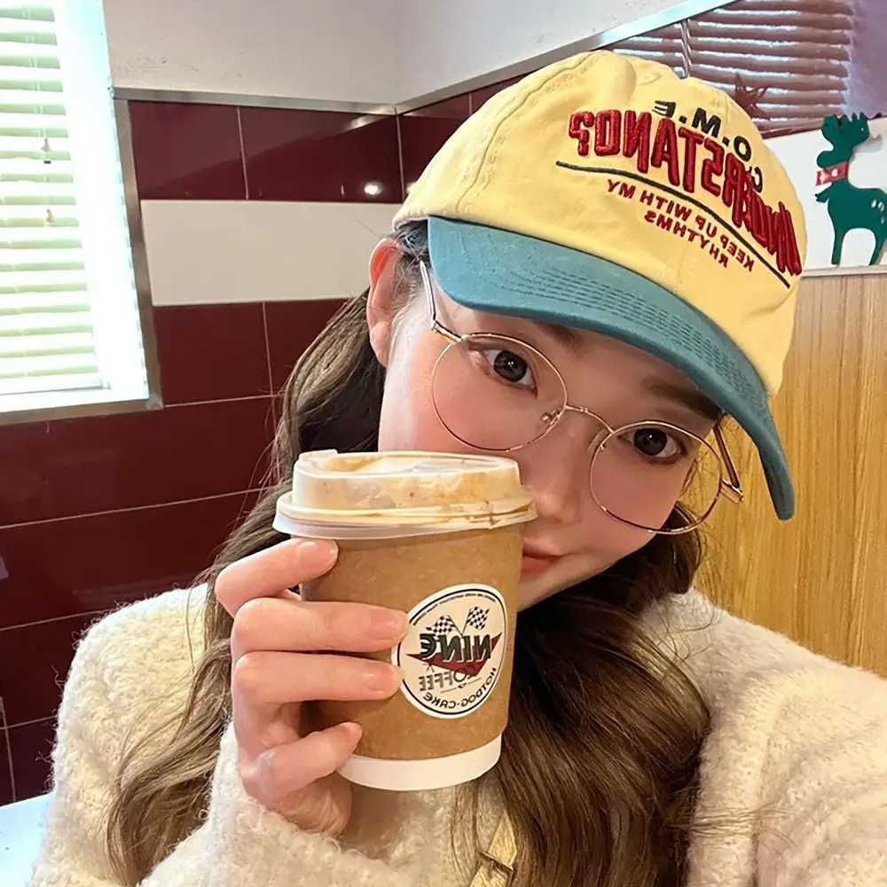 Small face baseball cap INS style letter embroidery sun protection hip-hop hat pea hat for teenagers W241225