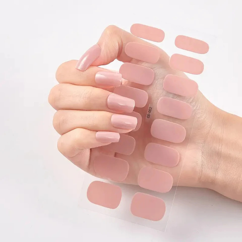 Enhance Your Manicure with 16 Pieces Self-Adhesive Nail Polish Stickers in 25 Vibrant Pure Colors 241225