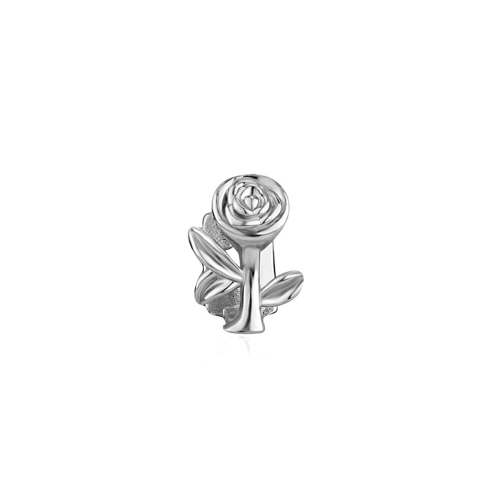 Single Roses Teeth Grillz Yellow Gold Color Plated Canine One Tooth Grills Upper Hip Hop Top Fangs Hollow GrillXJ241225