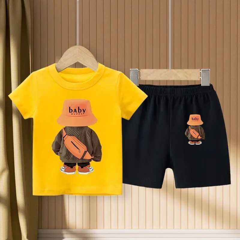 Clothing Sets Summer Baby Girls Clothes Set Cartoon Bear Printed T-Shirts And Shorts 2 Pieces Suit Kid Casual Top Bottom Outfits TracksuitsY2412251GUJ