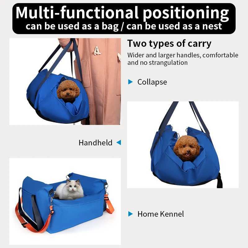 Others Dog Carrier Dog Car Seat for Small Dogs Fully Detachable and Washable Pet Dog Car seats Soft Dog Booster Sofa Travel Carrier Bed H250213