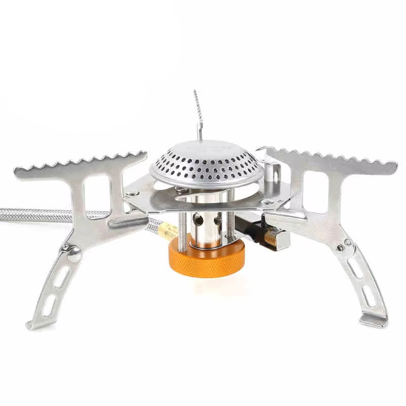 outdoor mini picnic camping gas stove burner portable folding gas cooker furnace