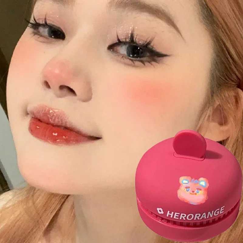 1PC Mousse B Palette Rose Hawthorn Cheek Tint Ber with Puff Natural Face Makeup Matte Peach Rouge Contour Shadow PaletteXJ241225