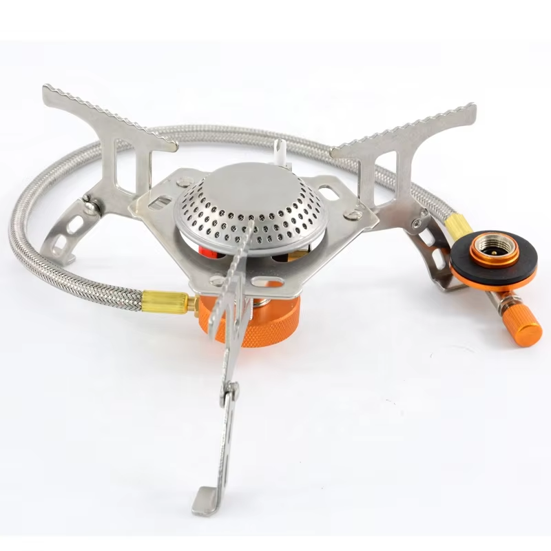 outdoor mini picnic camping gas stove burner portable folding gas cooker furnace