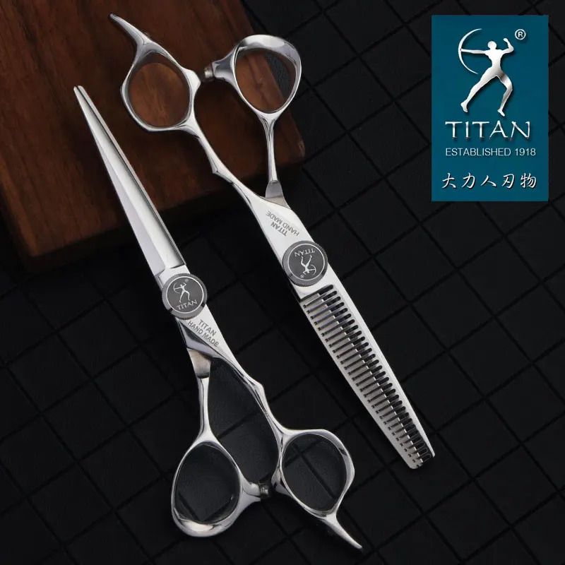 Titan 6 inch thinning cut style tool stainless steel hair scissors salon hairdressing scissors 241225