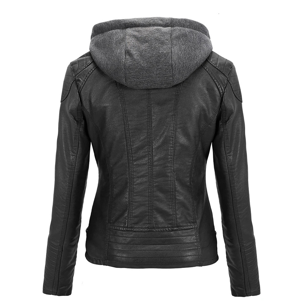 Womens 2024 Vintage Leather Bomber Jacket Coat Top Street Casual Style Moto Biker 241225