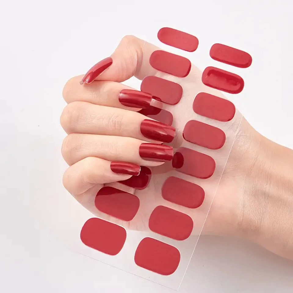 Enhance Your Manicure with 16 Pieces Self-Adhesive Nail Polish Stickers in 25 Vibrant Pure Colors 241225