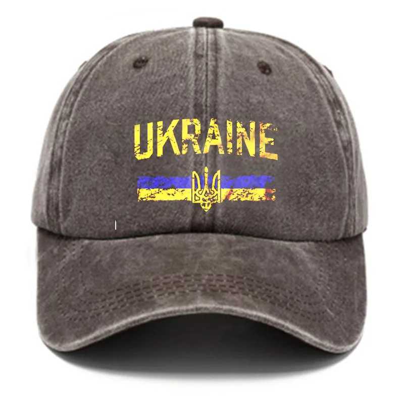 New Ukrainian symbol emblem hat sun hat Ukrainian emblem flag hip-hop hat cowboy hat Peaked hat adjustable outdoor baseball hat W241225