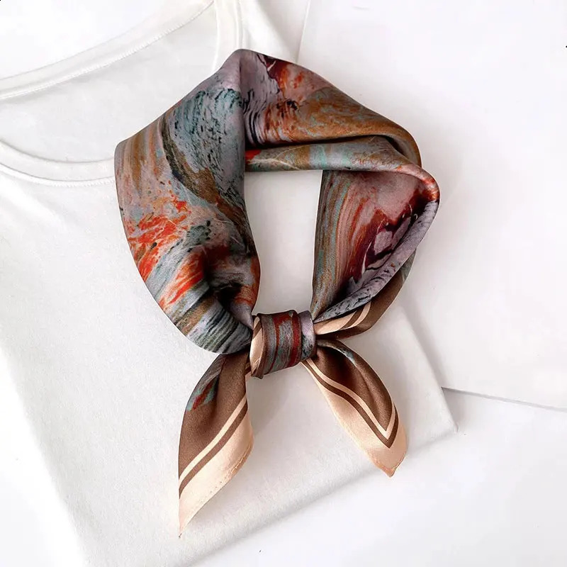 scarf 100% silk ribbon womens square scarf bag Kerchief mulberry tree spring fashion high-quality headband scarf shawl 241223