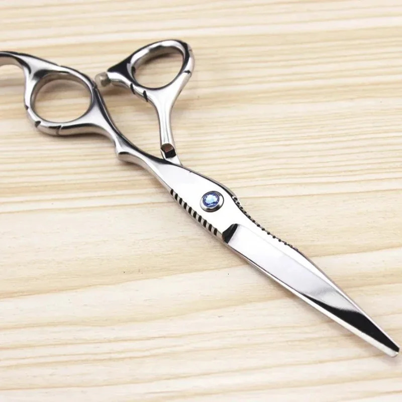 Professional 440c 6 Inch Sapphire Hair Scissors Set Hair Clipper Cutting Scissor Barber Thinning Shears Hairdressing Scissors 241225