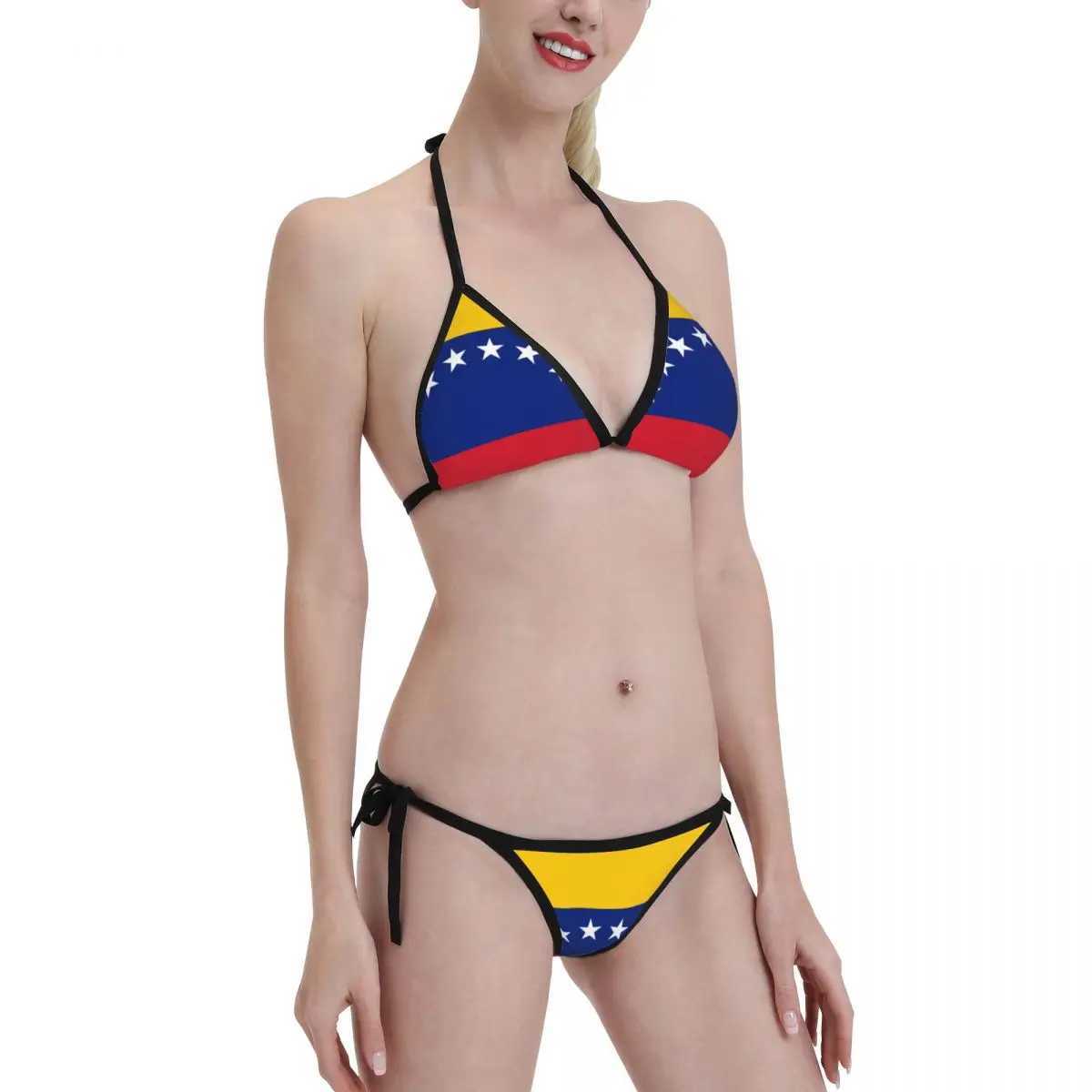 Sexy Bikini 2023 Venezuelan Flag Swimsuit Womens Swimsuit Bikini Set Swimsuit Beach WearW241225